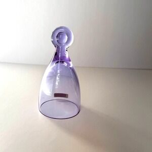 Swedish Glass Bell Ornament Purple Hand Blown Art Glass Collectible Cloche